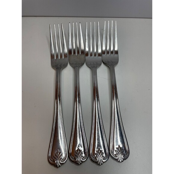 Lenox BUTLERS GOURMET 4 Dinner Forks Stainless Flatware 18/8 - Picture 1 of 4
